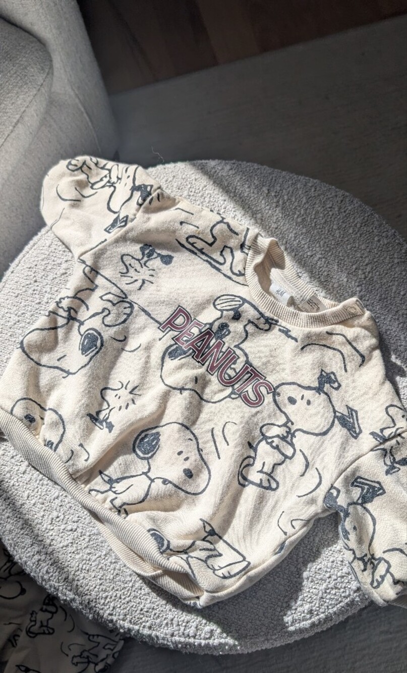 H&M Peanuts Kids' Cream Snoopy Graphic Sweatshirt